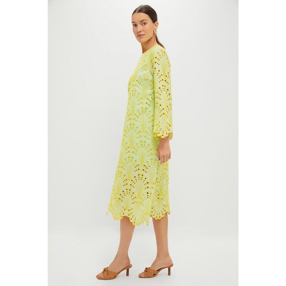 TUCKERNUCK Mint and Mimosa Eyelet Jamie Dress Size S NWT Retail $228 Tuckernuck - Picture 5 of 9
